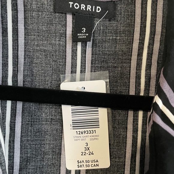 Long Vertical Striped Duster - Picture 2 of 3